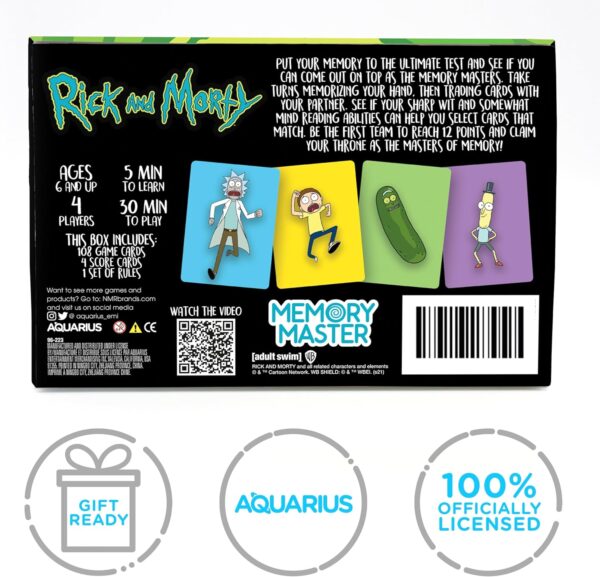 81KNA5sBryL._AC_SL1500_ Juego Mesa Rick And Morty - Memory Master Ingles | Aquarius