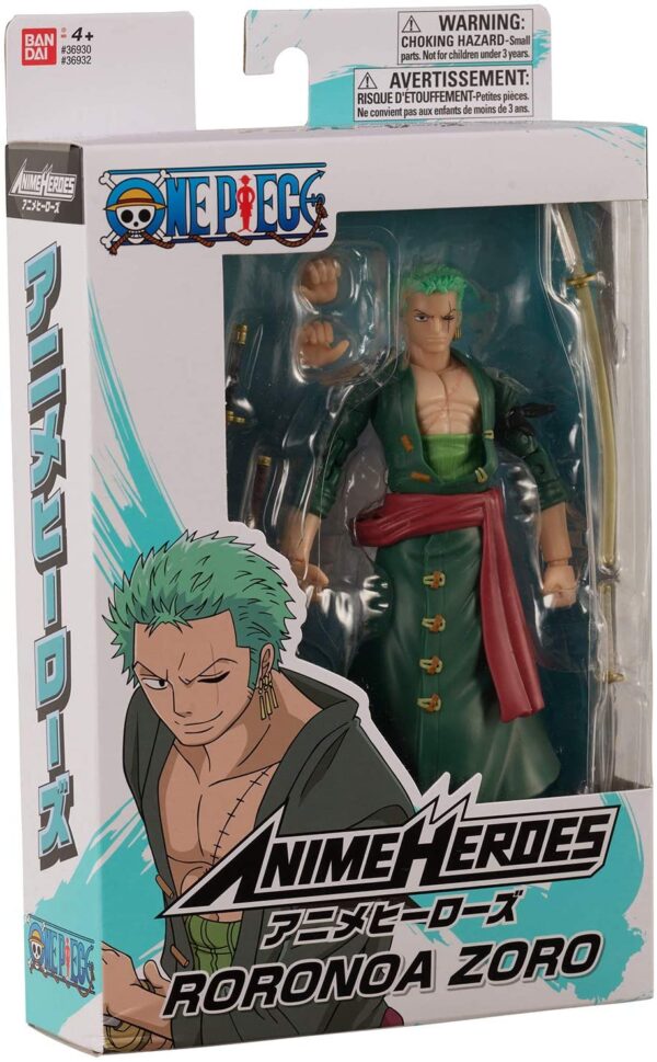 Figura Zoro Roronoa - One piece Anime Heroes Bandai