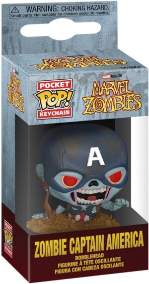 61sds1aGUHL._AC_SL1300_ Funko Pop Keychain Llavero Zombie Capitan America - Marvel